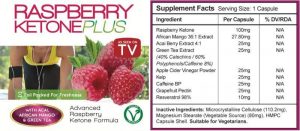 raspberry ketone plus ingredients