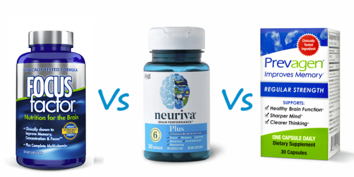 focus factor vs prevagen vs neuriva