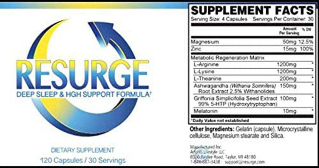 Resurge supplement ingredients 