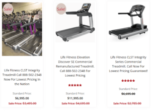 life fitness treadmills set 1