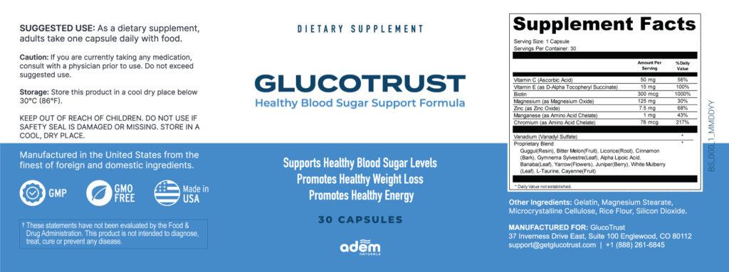 glucotrust ingredients