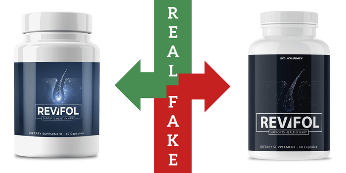 Revifol real bottle vs fake bottle on amazon