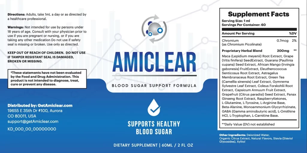 amiclear ingredients