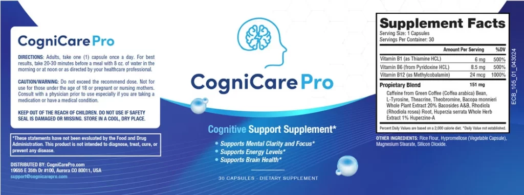 cognicare pro ingredients