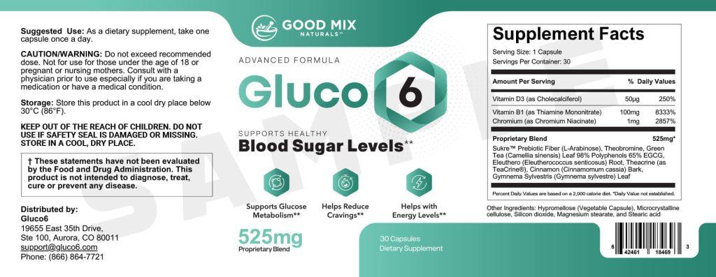 Gluco6 ingredient list