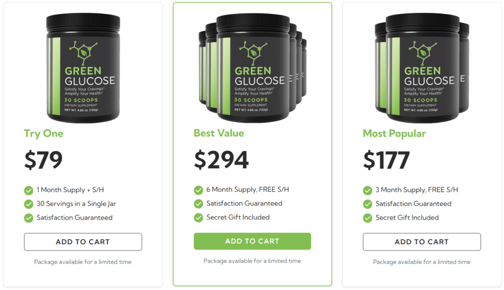 green glucose official pricing