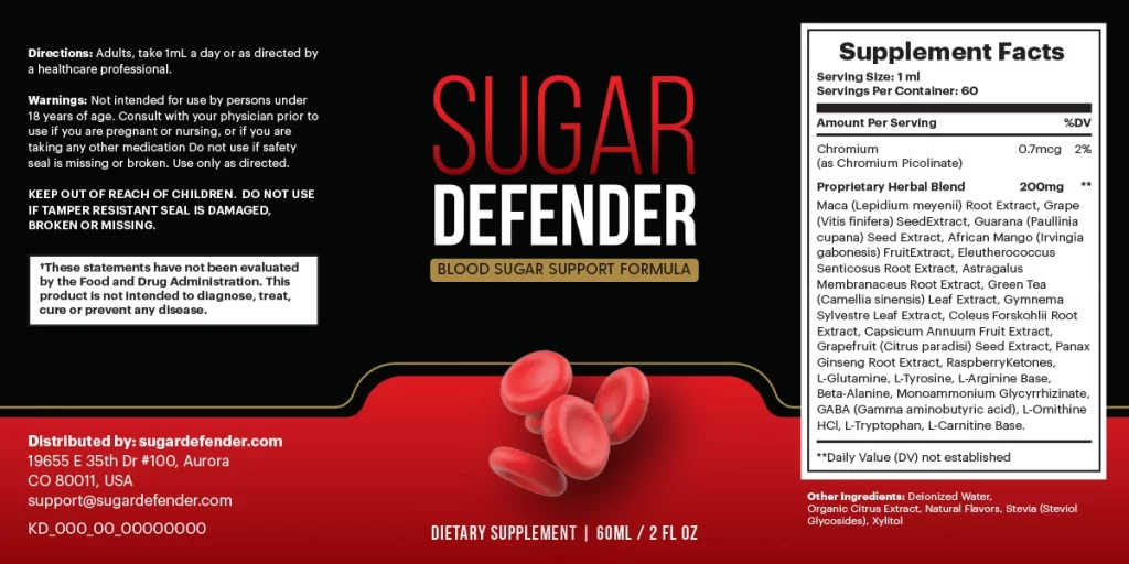 sugar defender ingredients