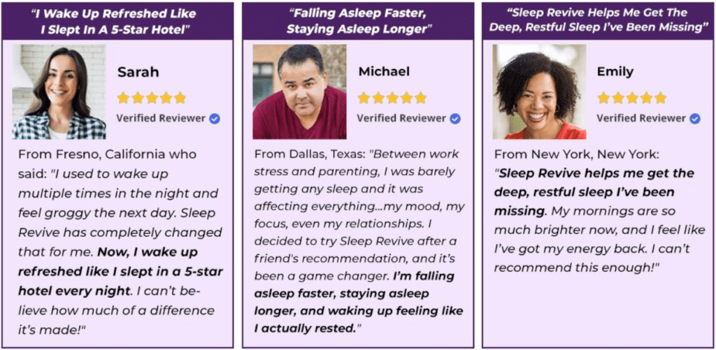 Sleep revive reviews from customers