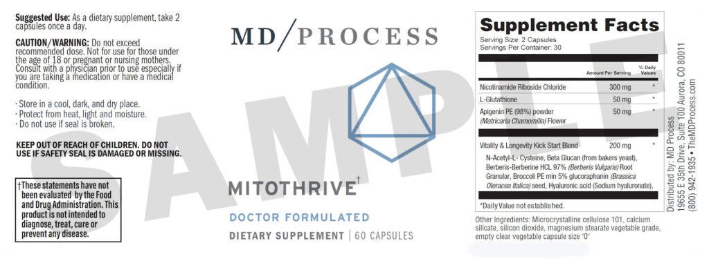 mitothrive ingredient list