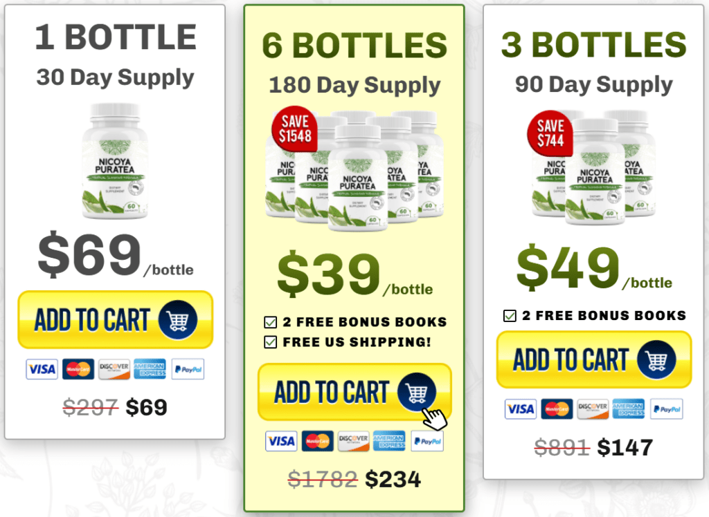 nicoya puratea official pricing