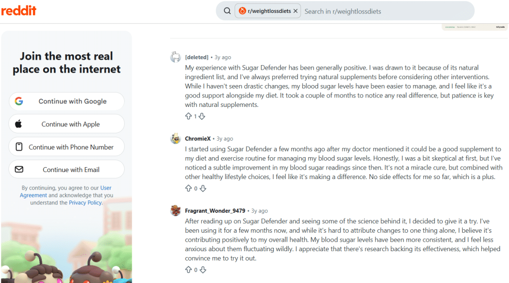 sugar defender reddit discussion
