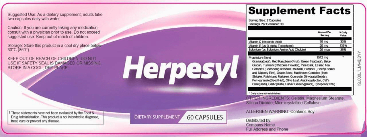Herpesyl ingredients