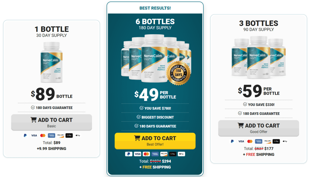 nerve calm pricing