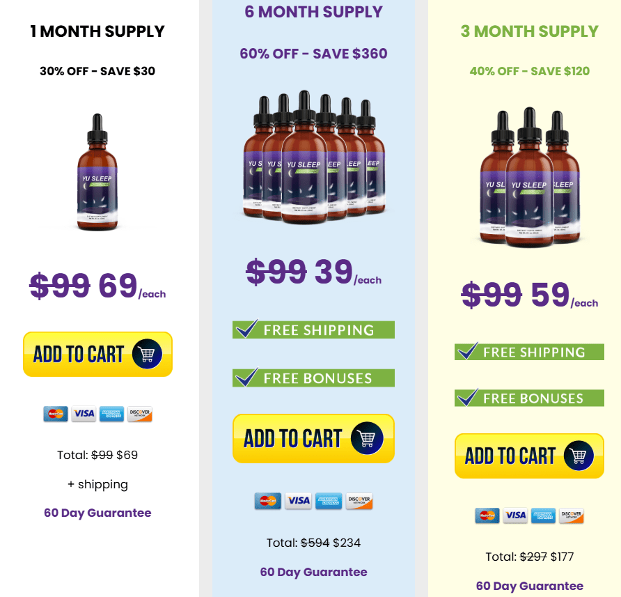 yu sleep pricing