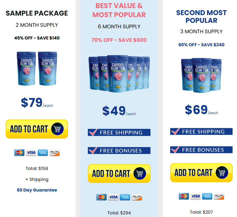cardio slim tea price