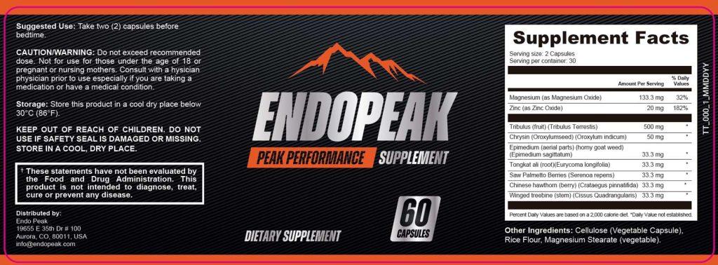 endopeak ingredients